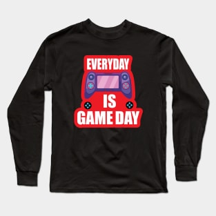 Everyday is Gameday Joystick Controller  Design for kids and Gamers Long Sleeve T-Shirt